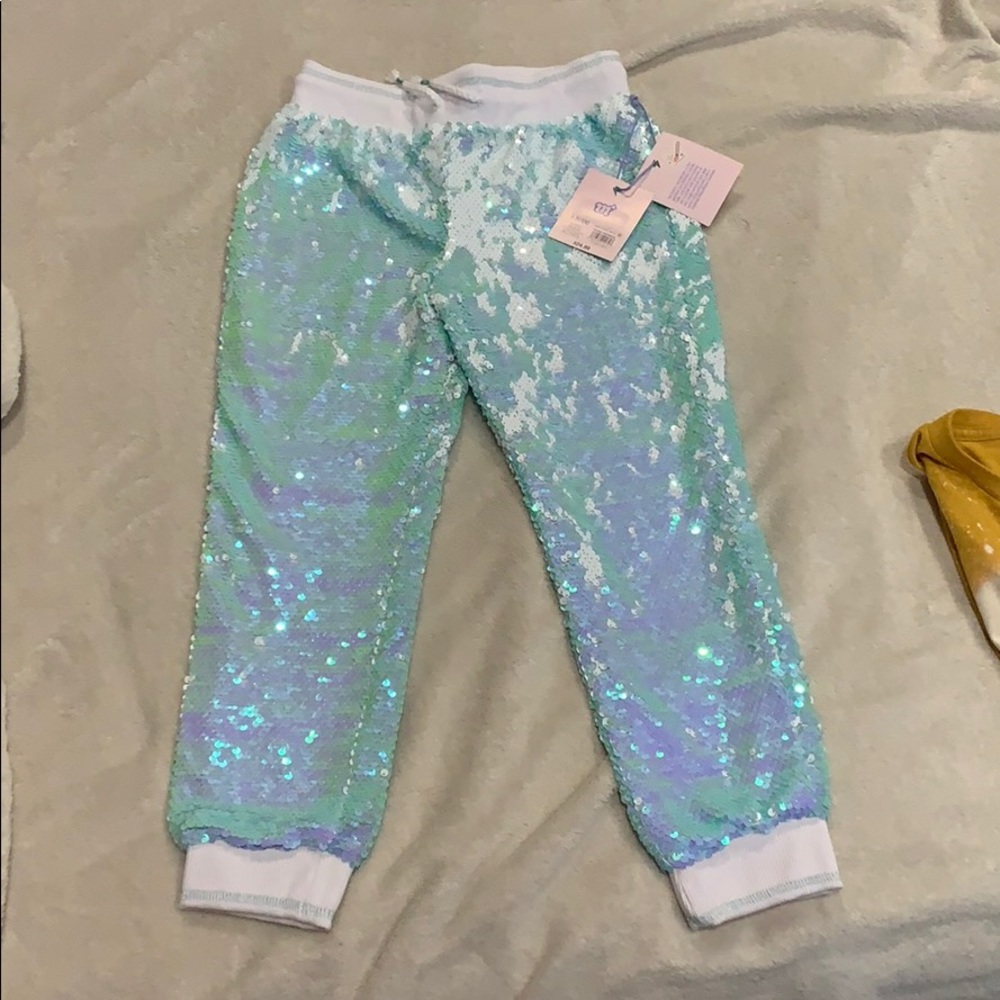 NWT Girls Flip Sequin Joggers